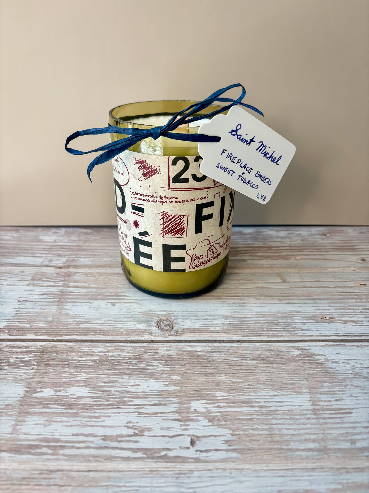 Saint Michel -- Fireside Embers + Sweet Tobacco Soy Woodwick Candle