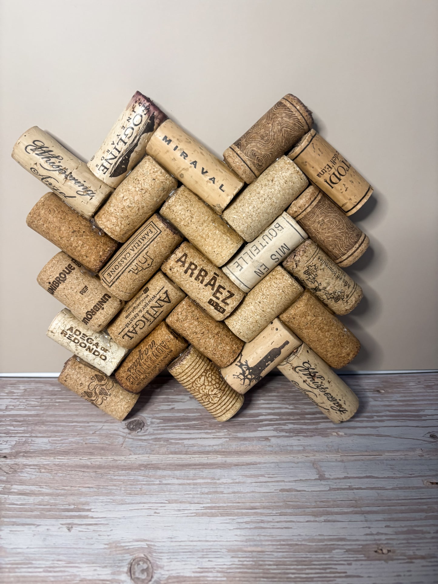Chevron Patterned Wine Cork Trivet