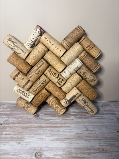 Chevron Patterned Wine Cork Trivet