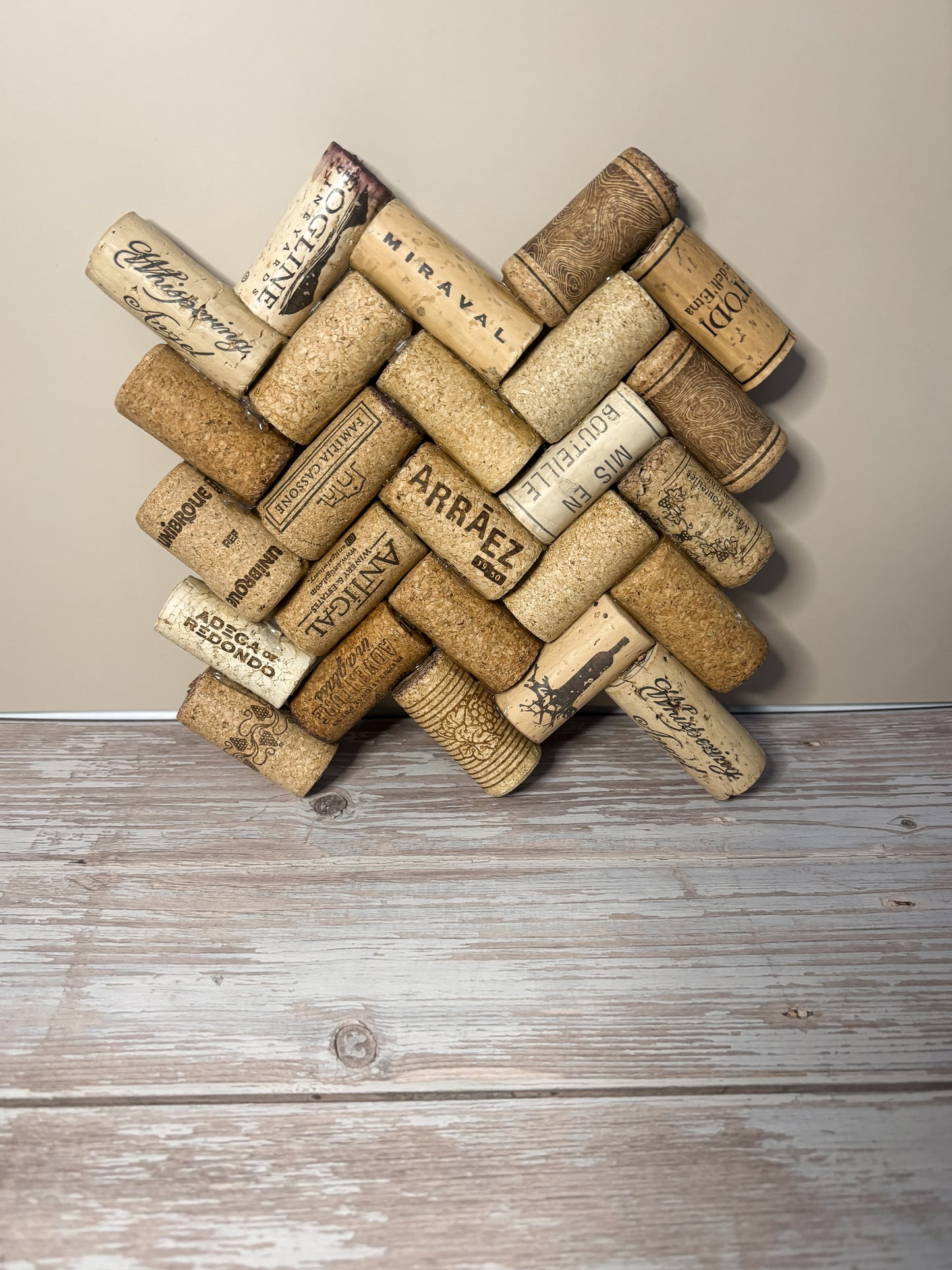 Chevron Patterned Wine Cork Trivet