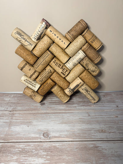Chevron Patterned Wine Cork Trivet