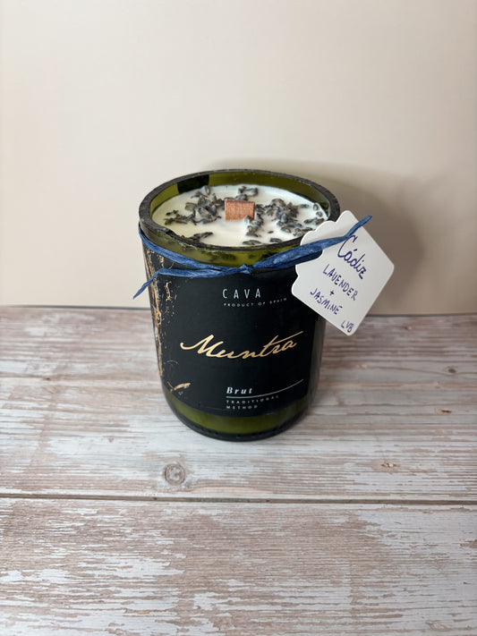Cadiz -- Lavender + Jasmine Soy Woodwick Candle
