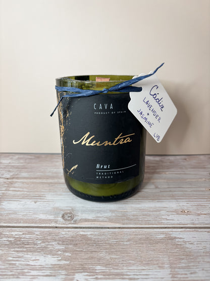 Cadiz -- Lavender + Jasmine Soy Woodwick Candle