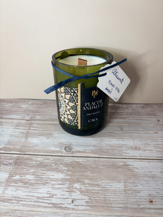 Alicante -- Flower Petals + Amber Soy Woodwick Candles