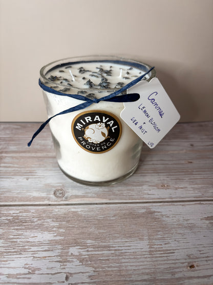 Cannes -- Lemon Blossom + Sea Mist Double Wick Candle