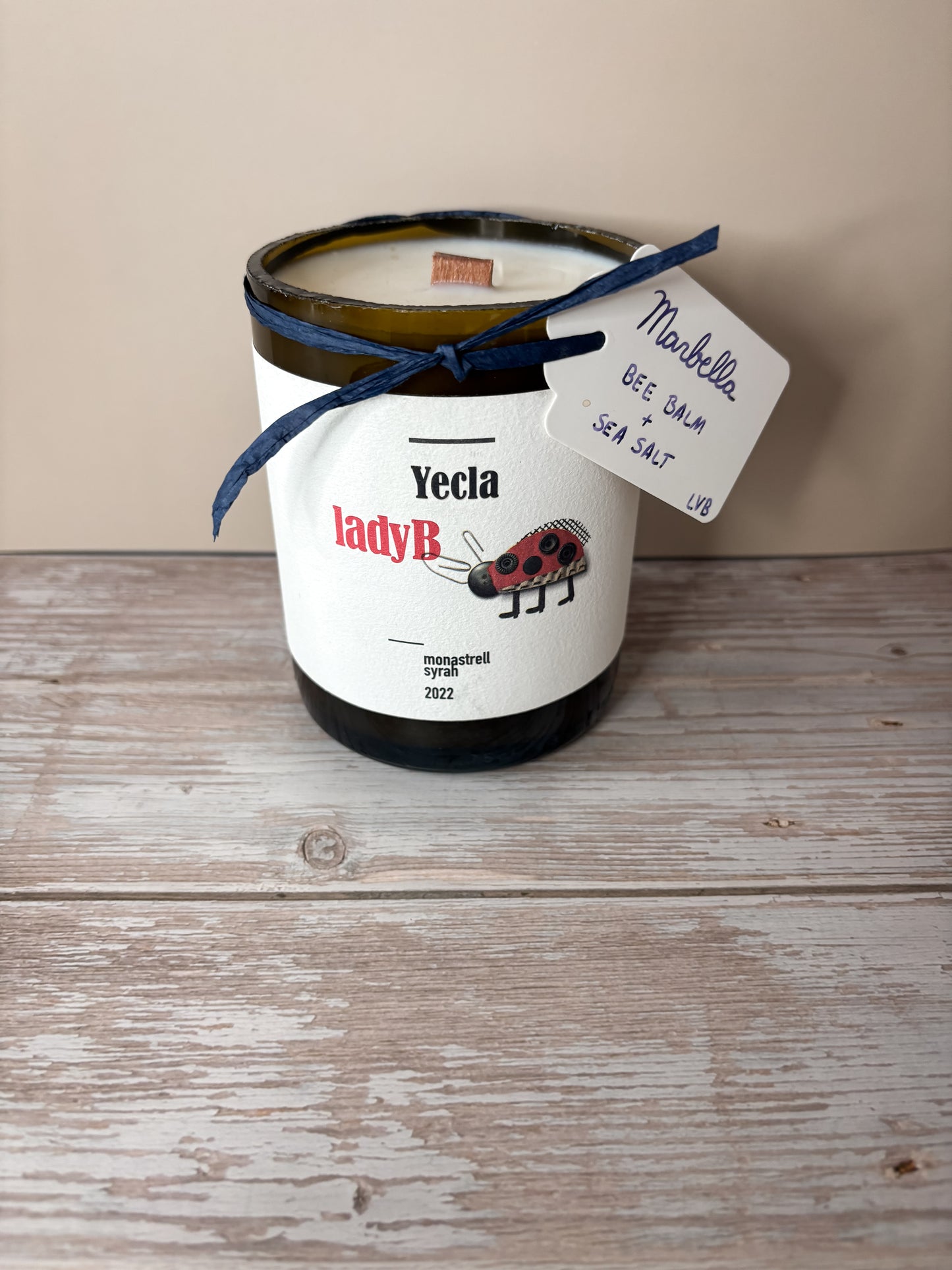 Marbella -- Bee Balm + Sea Salt Soy Woodwick Candle