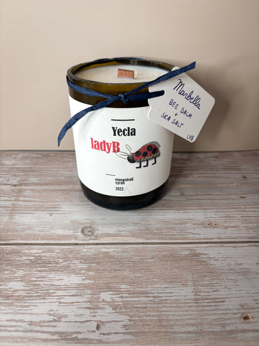 Marbella -- Bee Balm + Sea Salt Soy Woodwick Candle