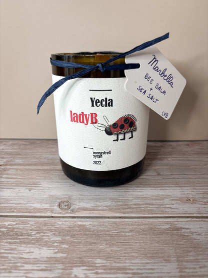 Marbella -- Bee Balm + Sea Salt Soy Woodwick Candle