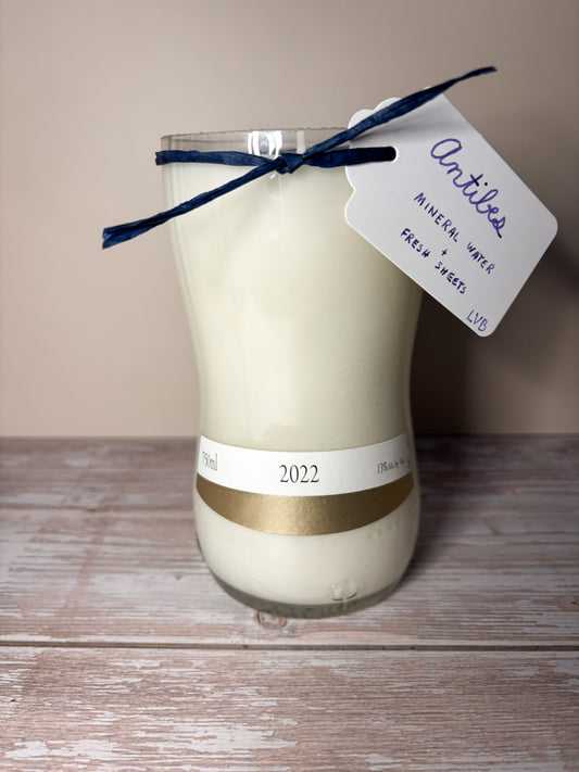 Antibes -- Mineral Water + Fresh Sheets Soy Candle