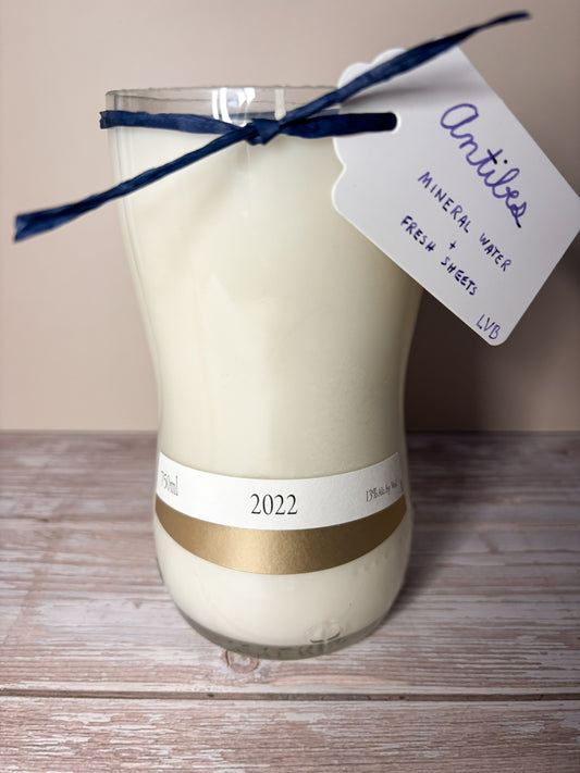 Antibes -- Mineral Water + Fresh Sheets Soy Candle