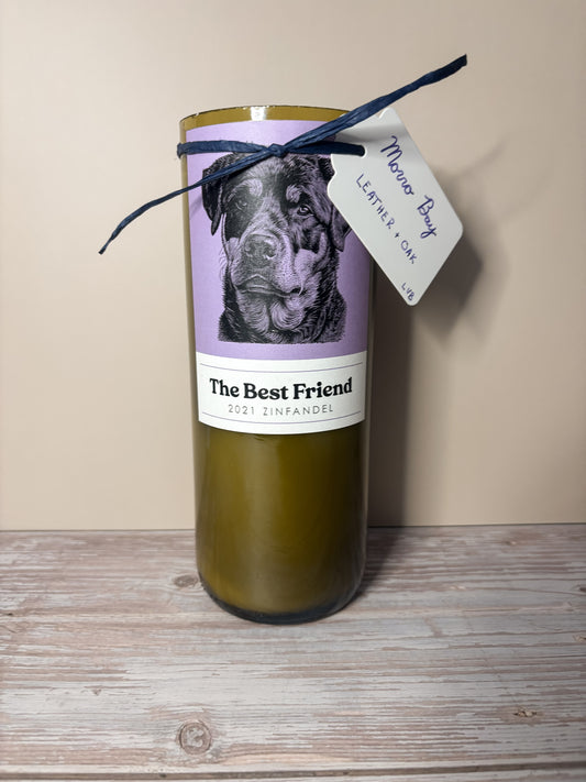 Morro Bay -- Leather + Oak Soy Candle