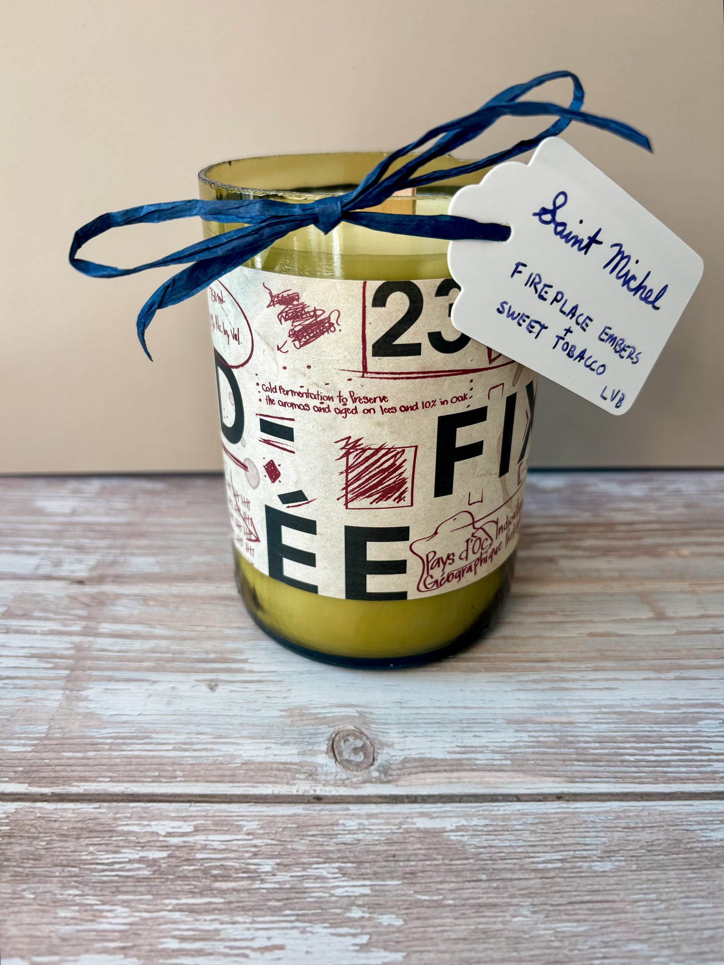 Saint Michel -- Fireside Embers + Sweet Tobacco Soy Woodwick Candle