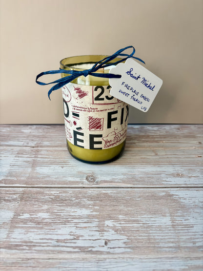 Saint Michel -- Fireside Embers + Sweet Tobacco Soy Woodwick Candle